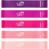 imageFit Simplify Resistance Loop Exercise Bands with Instruction Guide and Carry Bag Set of 5Berry