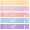 imageFit Simplify Resistance Loop Exercise Bands with Instruction Guide and Carry Bag Set of 5Pastel