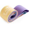 imageFit Simplify Resistance Loop Exercise Bands with Instruction Guide and Carry Bag Set of 5Pastel