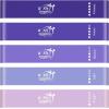 imageFit Simplify Resistance Loop Exercise Bands with Instruction Guide and Carry Bag Set of 5Purple