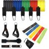 imageFit Simplify Resistance Loop Exercise Bands and Tube Bands with Handles Ankle Straps and Door Anchor