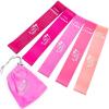 imageFit Simplify Resistance Loop Exercise Bands with Instruction Guide and Carry Bag Set of 5Pink
