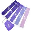 imageFit Simplify Resistance Loop Exercise Bands with Instruction Guide and Carry Bag Set of 5Purple