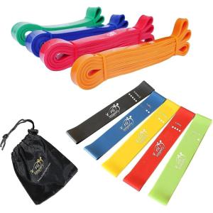 imageFit Simplify Resistance Bands and Pull Up Assist Bands Set 12 Pieces   Stretching Resistance Band  Mobility and Powerlifting Bands  Exercise Pull Up Bands