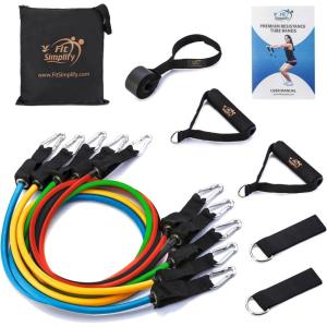 imageFit Simplify Resistance Tube Bands 12 Piece Set with Instruction Booklet